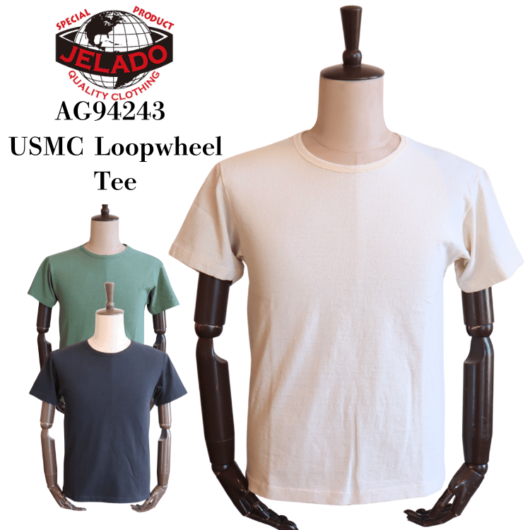 JELADO ジェラード AG94243 S/S USMC Loopwheel Tee ループウィールT 半袖Tシャツ メンズ REBUILT リビルト