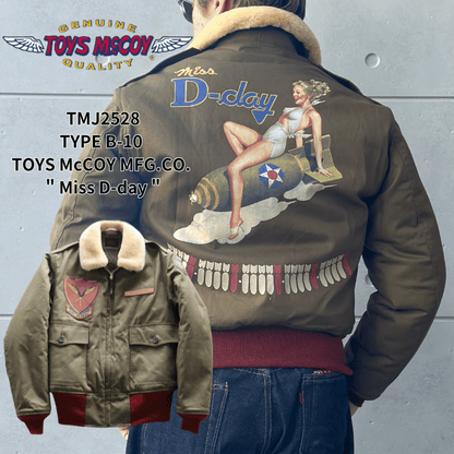 TOYS McCOY トイズマッコイ TMJ2528 TYPE B-10 TOYS McCOY MFG.CO. " Miss D-day " B-10 ジャケット ミリタリージャケット 赤リブ