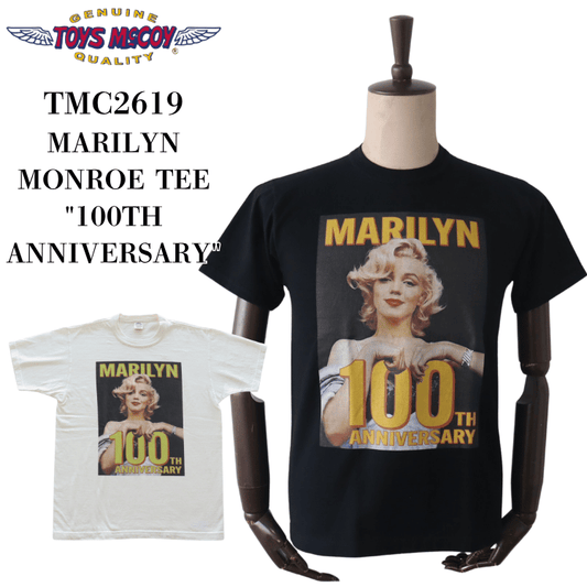 TOYS McCOY トイズマッコイ TMC2619 MARILYN MONROE TEE " 100TH ANNIVERSARY " マリリン・モンローT 半袖Tシャツ プリントT スペシャルカラーフォトTシャツ
