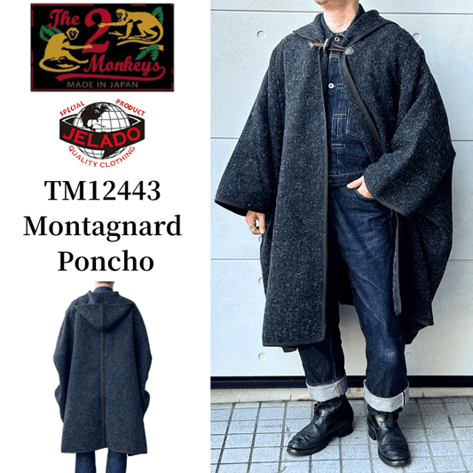 The 2 Monkeys TM12443 Montagnard Poncho モンタニャールポンチョ 山賊 ケープ モチーフ モンタニャール 山の民