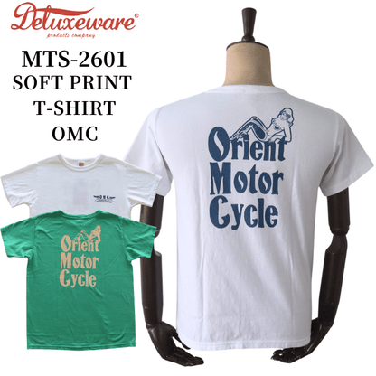 DELUXEWARE デラックスウエア MTS-2601 SOFT PRINT T-SHIRT OMC ソフトプリント Tシャツ 半袖Tシャツ ソフトニットTシャツ 7.5oz天竺 MIDソフトニット