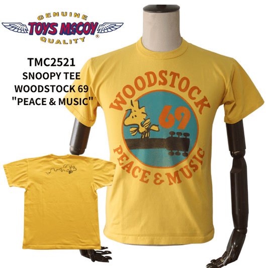 TOYS McCOY トイズマッコイ TMC2521 SNOOPY TEE WOODSTOCK 69 " PEACE & MUSIC " スヌーピーTシャツ