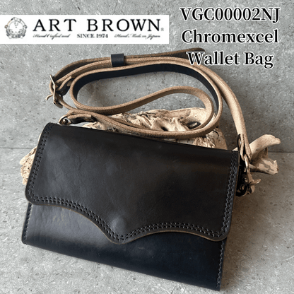 ART BROWN VGC00002NJ Chromexcel Wallet Bag - Men's Chromexcel Leather Wallet with Large Storage Capacity