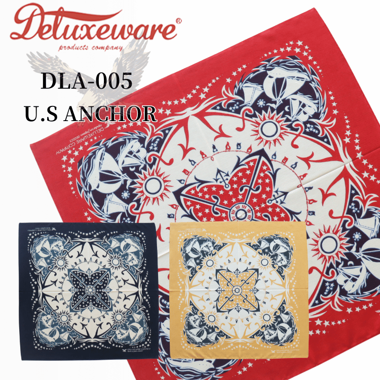 DELUXEWARE デラックスウエア DLA-005 U.S ANCHOR デラックスウエア リアルバンダナ