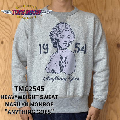TOYS McCOY トイズマッコイ TMC2545 HEAVYWEIGHT SWEAT MARILYN MONROE "ANYTHING GOES" ヘヴィウエイトスウェット マリリンモンロー