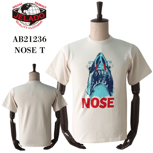 JELADO ジェラード AB21236 NOSE T ノーズT 半袖Tシャツ プリントT サメ