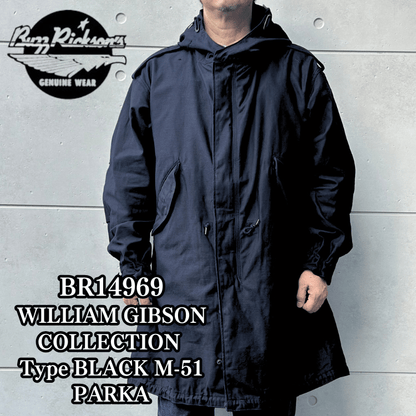 BUZZ RICKSON'S バズリクソンズ BR14969 WILLIAM GIBSON COLLECTION Type BLACK M-51 PARKA ウィリアムギブソンコレクション ブラックM-51パーカー M-51 フィールドパーカー モッズコート