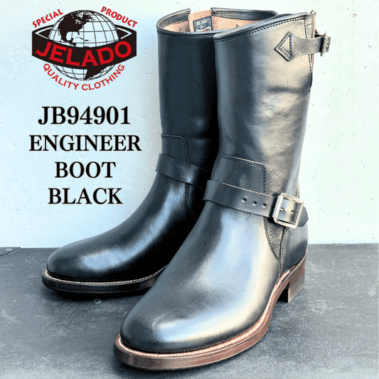 JELADO ジェラード JELADO the BOOTED JB94901 ENGINEER BOOT BLACK エンジニアブーツ  ホースバット