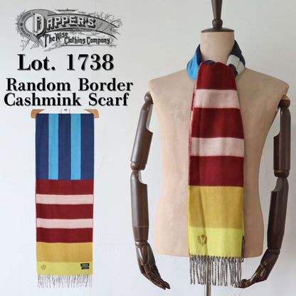 DAPPER'S ダッパーズ Random Border Cashmink Scarf 1738R ランダムボーダーカシミンクスカーフ マフラー