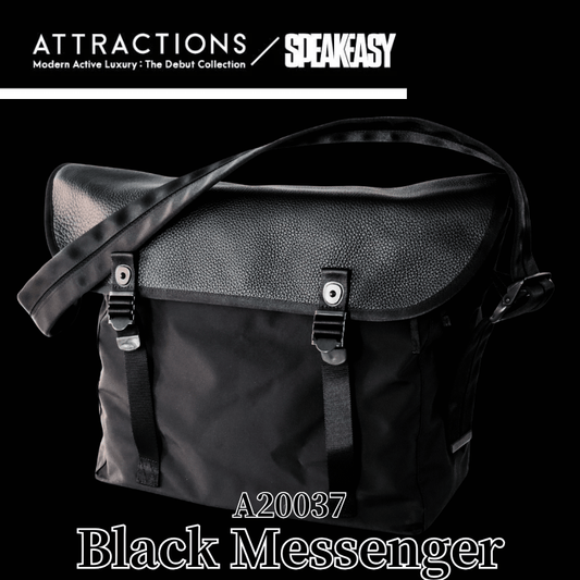 ATTRACTIONS アトラクションズ x SPEAKEASY A20037 Black Messenger ブラックメッセンジャー ショルダーバッグ