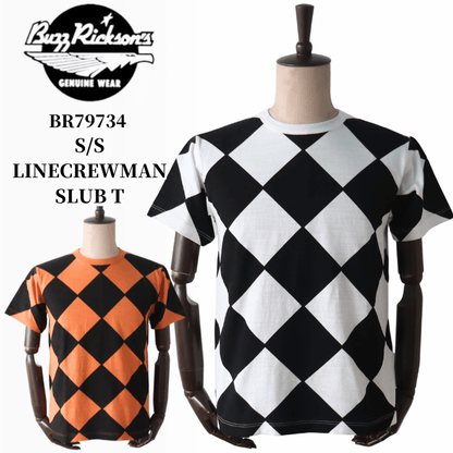 BUZZ RICKSON'S BR79734 S/S LINECREWMAN SLUB T-Shirt - Men's American Casual Military T-Shirt