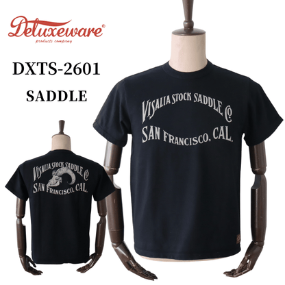 DELUXEWARE デラックスウエア DXTS-2601 SADDLE サドル プリントTシャツ 半袖Tシャツ 最高強度Tシャツ 最高品質 DXTシリーズ ヘビーウエイト 純国産品