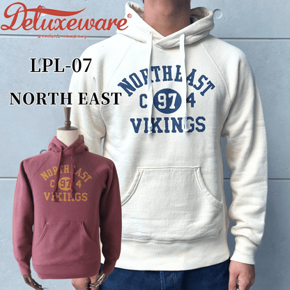 DELUXEWARE デラックスウエア LPL-07 NORTH EAST 14ozミディアムニットパーカ 旧式吊編機 S204/LPLシリーズ