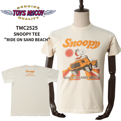 TOYS McCOY トイズマッコイ TMC2525 SNOOPY TEE "RIDE ON SAND BEACH" 半袖Tシャツ スヌーピー