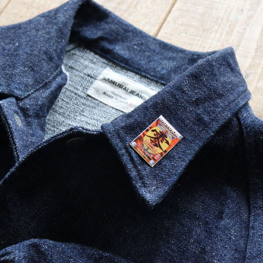 SAMURAI JEANS サムライジーンズ SJPINS22  17oz新零モデルフラッシャーデザイン ピンバッジ