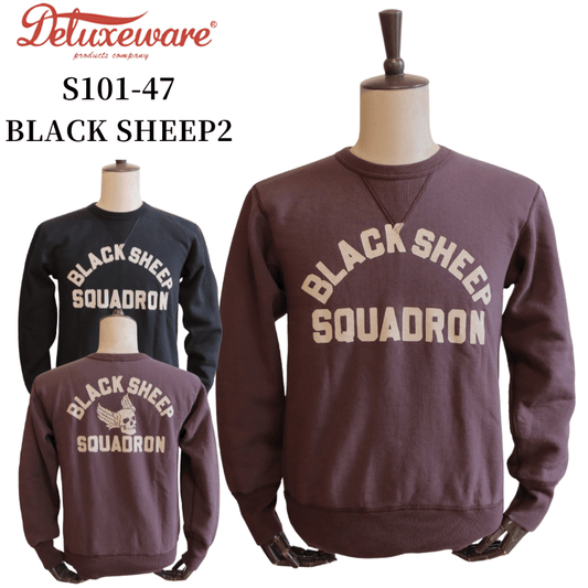 DELUXEWARE S101-47 BLACK SHEEP2 Sweatshirt Cotton Knit 20oz Heavy Knit