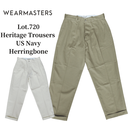 Wearmasters Lot.720UH Heritage Trousers US Navy Herringbone Work Pants Slacks