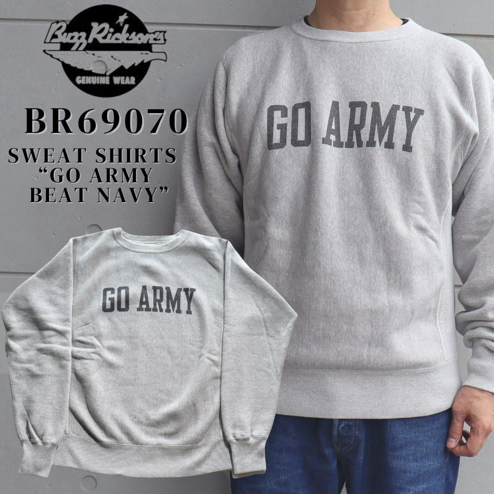 Buzz Rickson's バズリクソンズ BR69070 HORIZONTAL KNITTING SWEAT SHIRTS “GO ARMY BEAT NAVY” スウェット シャツ