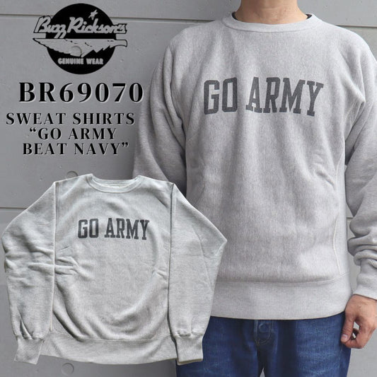 Buzz Rickson's バズリクソンズ BR69070 HORIZONTAL KNITTING SWEAT SHIRTS “GO ARMY BEAT NAVY” スウェット シャツ