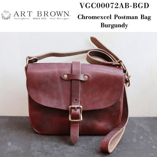 ART BROWN アートブラウン 限定カラー VGC00072AB-BGD Chromexcel Postman Bag Burgundyクロムエクセル ポストマンバッグ バーガンディ ショルダーバッグ 本革 クロムエクセルレザー