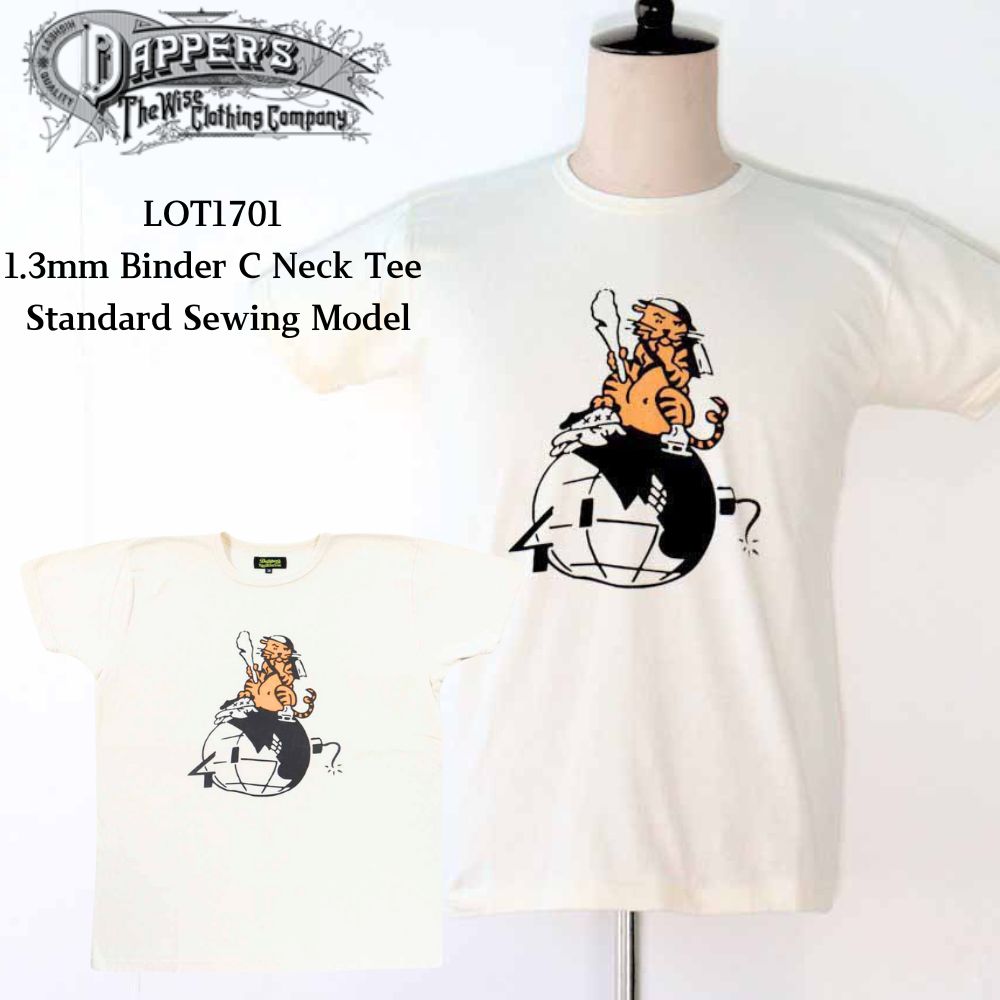 DAPPER'S ダッパーズ 1701 1.3mm Binder C Neck Tee Standard Sewing Model ダッパーズ バインダー Cネック Tシャツ