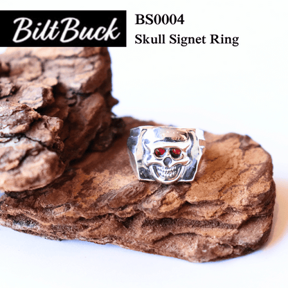 BILT BUCK ビルトバック BS0004 Skull Signet Ring シグネットスカルリング 925