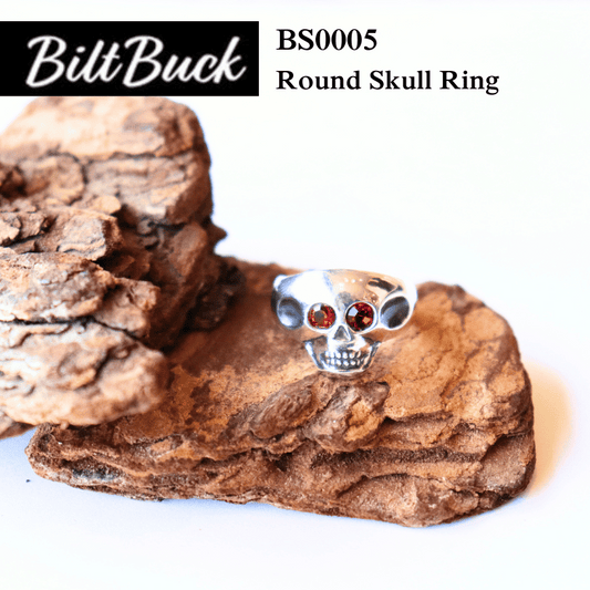 BILT BUCK ビルトバック BS0005 Round Skull Ring ラウンドスカルリング925