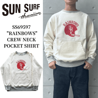 SUN SURF サンサーフ SS69597 "RAINBOWS" CREW NECK POCKET SWEAT クルーネックポケットスウェット