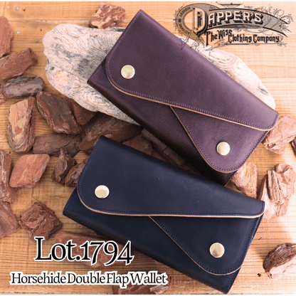 DAPPER'S ダッパーズ Lot.1794 Horsehide Double Flap Wallet ホースハイド ダブルフラップ ウォレット