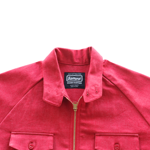 SAMURAI JEANS サムライジーンズ SWCJK25 刺繍入りスイングトップ 赤デニム