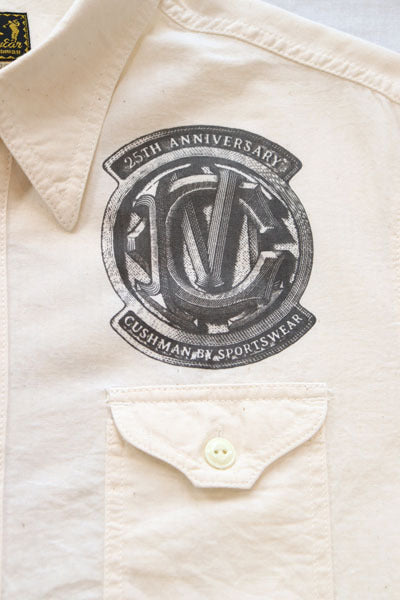 CUSHMAN クッシュマン 25570 CHAMBRAY WORK SHIRTS (Bonney & Bills)  シャンブレーワークシャツ ボニー＆ビルツ 25th記念デザイン 長袖