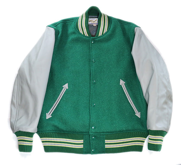 WHITESVILLE 東洋エンタープライズ ホワイツビル が誇る 代表作 ! アワードジャケット WV15168  30oz. WOOL MELTON AWARD JACKET “SOLID” スタジャン  ジャケット