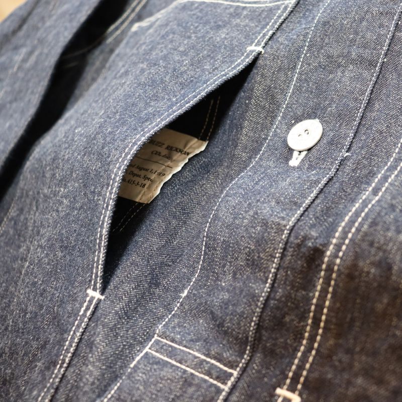 BUZZ RICKSONS バズリクソンズ BR15301 U.S. ARMY DENIM PULLOVER JACKET USアーミー デニム プルオーバー ジャケット コットン100％ ブルーデニム 使用 アウター ジャケット ワークスタイル ミリタリー