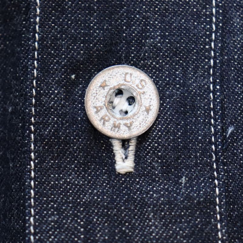 BUZZ RICKSONS バズリクソンズ BR15301 U.S. ARMY DENIM PULLOVER JACKET USアーミー デニム プルオーバー ジャケット コットン100％ ブルーデニム 使用 アウター ジャケット ワークスタイル ミリタリー