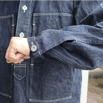 BUZZ RICKSONS バズリクソンズ BR15301 U.S. ARMY DENIM PULLOVER JACKET USアーミー デニム プルオーバー ジャケット コットン100％ ブルーデニム 使用 アウター ジャケット ワークスタイル ミリタリー