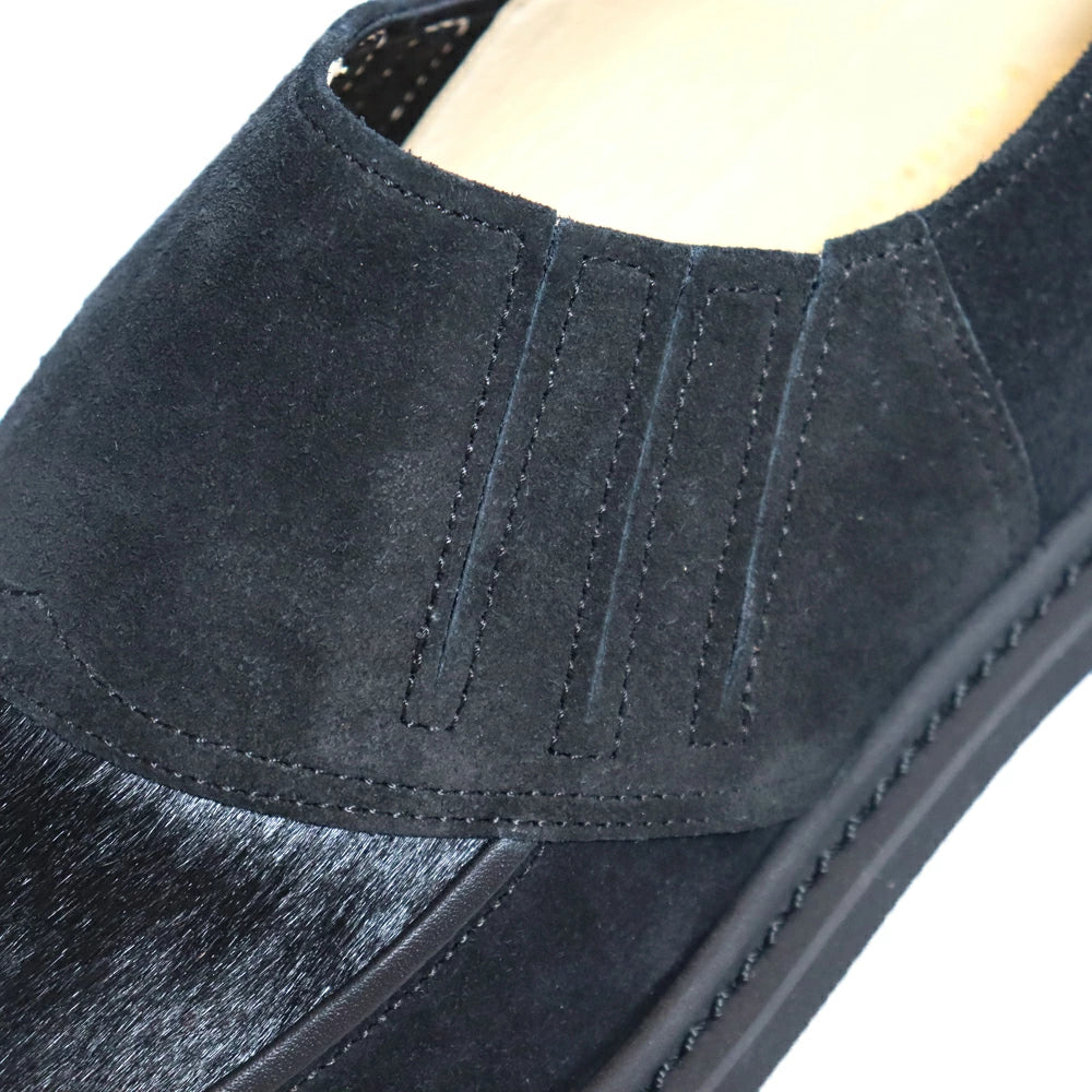 BILT BUCK Lot.772 Horsehair Vamp Slip-On Shoes -Black- Horsehair Vamp Slip-On Shoes Black, Pony Hair Suede Slip-Ons, Comfort Shoes, Leather Shoes, Kipskin, Casual Dress Model