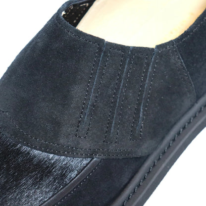 BILT BUCK Lot.772 Horsehair Vamp Slip-On Shoes -Black- Horsehair Vamp Slip-On Shoes Black, Pony Hair Suede Slip-Ons, Comfort Shoes, Leather Shoes, Kipskin, Casual Dress Model