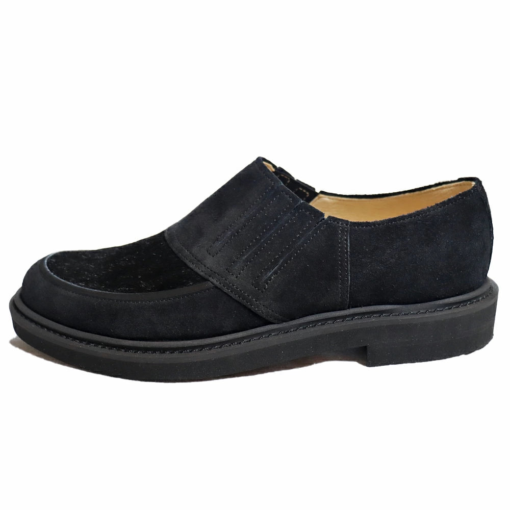 BILT BUCK Lot.772 Horsehair Vamp Slip-On Shoes -Black- Horsehair Vamp Slip-On Shoes Black, Pony Hair Suede Slip-Ons, Comfort Shoes, Leather Shoes, Kipskin, Casual Dress Model