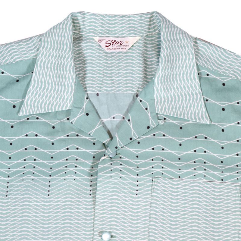 STAR OF HOLLYWOOD スターオブハリウッド SH39088 TYPEWRITER COTTON OPEN SHIRT “ZIG ZAG” タイプライター コットンオープンシャツ ジグザグ