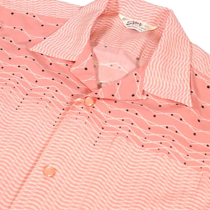 STAR OF HOLLYWOOD スターオブハリウッド SH39088 TYPEWRITER COTTON OPEN SHIRT “ZIG ZAG” タイプライター コットンオープンシャツ ジグザグ