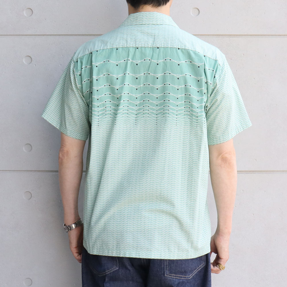 STAR OF HOLLYWOOD スターオブハリウッド SH39088 TYPEWRITER COTTON OPEN SHIRT “ZIG ZAG” タイプライター コットンオープンシャツ ジグザグ