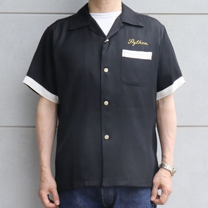 TAILOR TOYO テーラー東洋 TT39104 SUKA BOWLING SHIRT “DRUNK & DISORDERLY” 「DRUNK & DISORDERLY」ミリタリーポリス MP 刺繍 カスタム オーダー ボウリングシャツ ミリタリー 半袖シャツ 東洋エンタープライズ