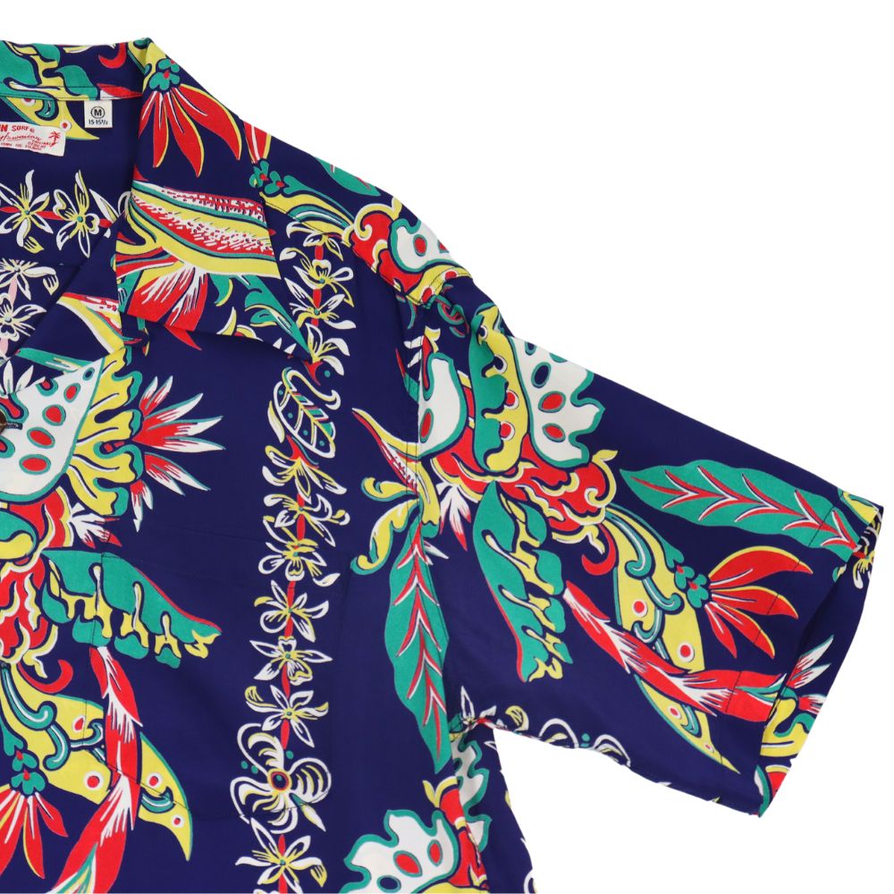 SUN SURF サンサーフ SS38804 RAYON HAWAIIAN SHIRT “BIRD OF PARADISE & MONSTERA”　レーヨンハワイアンシャツ バードオブアイランド モンステラ アロハシャツ