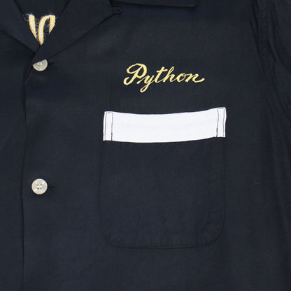 TAILOR TOYO テーラー東洋 TT39104 SUKA BOWLING SHIRT “DRUNK & DISORDERLY” 「DRUNK & DISORDERLY」ミリタリーポリス MP 刺繍 カスタム オーダー ボウリングシャツ ミリタリー 半袖シャツ 東洋エンタープライズ