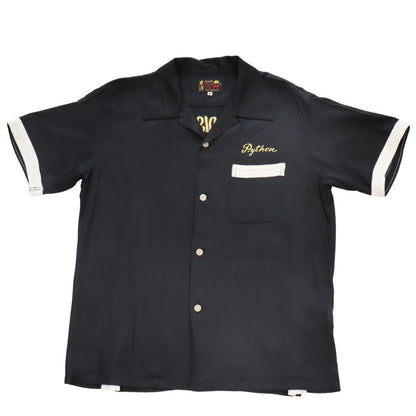 TAILOR TOYO テーラー東洋 TT39104 SUKA BOWLING SHIRT “DRUNK & DISORDERLY” 「DRUNK & DISORDERLY」ミリタリーポリス MP 刺繍 カスタム オーダー ボウリングシャツ ミリタリー 半袖シャツ 東洋エンタープライズ