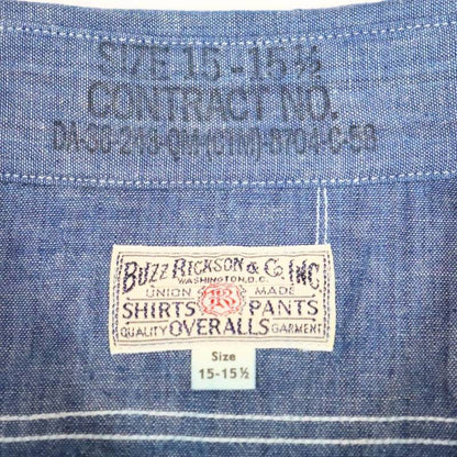BUZZ RICKSON'S バズリクソンズ BR25995 BLUE CHAMBRAY WORK SHIRTS ブルーシャンブレーワークシャツ 長袖