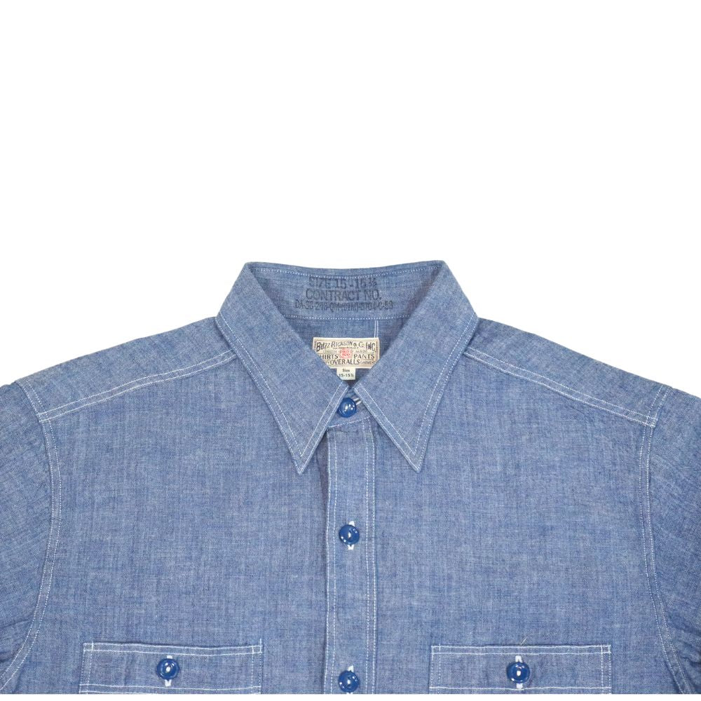 BUZZ RICKSON'S バズリクソンズ BR25995 BLUE CHAMBRAY WORK SHIRTS ブルーシャンブレーワークシャツ 長袖