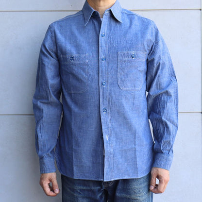 BUZZ RICKSON'S バズリクソンズ BR25995 BLUE CHAMBRAY WORK SHIRTS ブルーシャンブレーワークシャツ 長袖