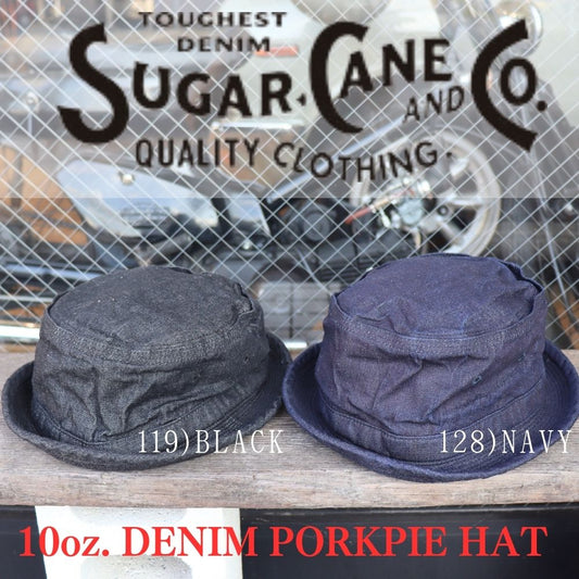 SUGAR CANE シュガーケーン SC02466 10oz デニムポークパイハット 人気 定番アイテム！  クラシカル 経年変化 グッズ ハット 帽子