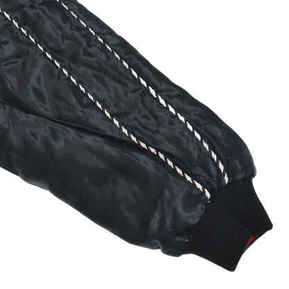 TAILOR TOYO テーラー東洋 TT15391-119 Early 1950s Style Acetate Quilted Souvenir Jacket “BLACK EAGLE” × “LANDSCAPE” キルト スカジャン スカ スーベニア ブラック ピンク 刺繍 イーグル 鷹 日本 情景 50th ヴィンテージ復刻